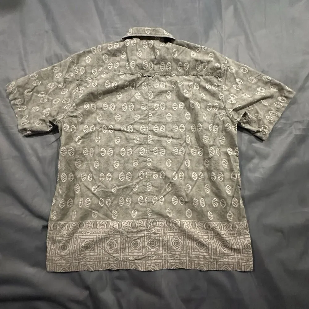 The North Face A5 Series Shirt Mens XL Short Sleeve Western Aztec Hiking Button